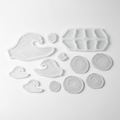 Resin ocean and geode silicone mold set with wave, agate and tray molds