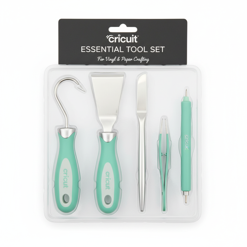 Cricut weeding and tool kit with hook, scraper, spatula and tweezers