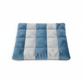 Soft weighted lap pad for kids in calming blue and gray fabric