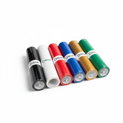 Cricut permanent adhesive vinyl pack with 12 assorted glossy color rolls