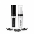 Eyelash cluster bond and seal kit with adhesive and top coat bottles